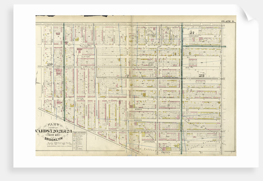 Part of Wards 7, 20, 21& 23. City of Brooklyn, New York by Anonymous