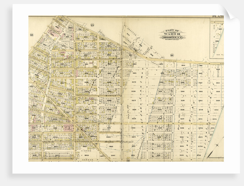 Bounded by Flushing Avenue, Knickerbocker Avenue, Grattan Street, Flushing Avenue, Covert Avenue, Myrtle Avenue, Cypress Street, Standhope Street, St. Nicholas Avenue, Harman Street, Bushwick Avenue and Bremen Street, New York by Anonymous