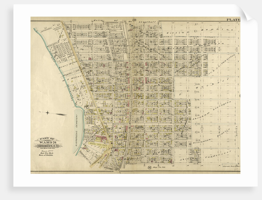 Bounded by Jefferson Street, Duryea Avenue, Henry Avenue, Atlantic Avenue, Williams Place, Jamaica Turnpike, Broadway, Cactus Place, and Highland Boulevard, New York by Anonymous