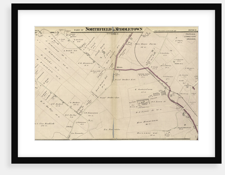 Part of Northfield & Middletown. Staten Island, 1874, New York by Anonymous