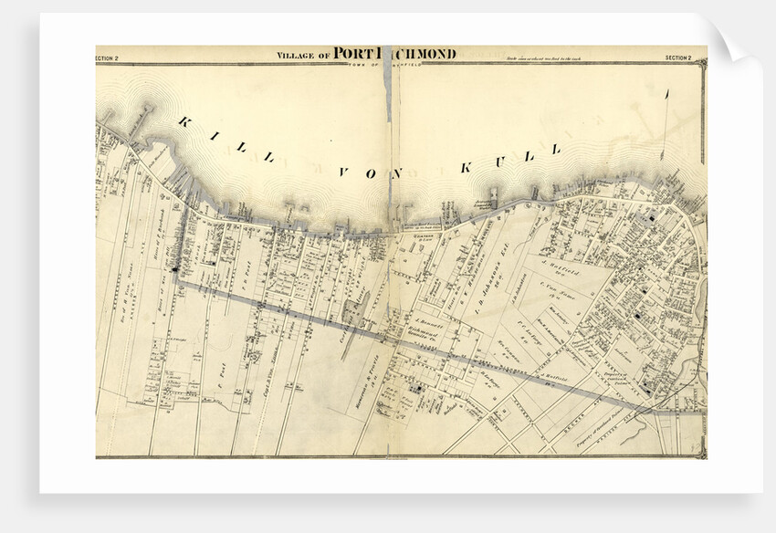 Village of Port Richmond. Staten Island, 1874, New York by Anonymous