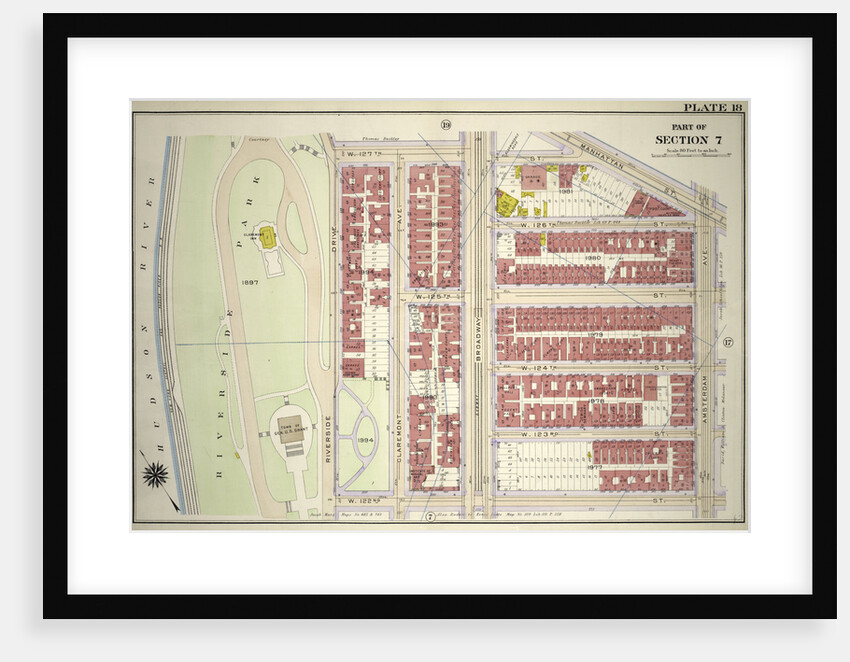 Bounded by W. 127th Street, Manhattan Street, Amsterdam Avenue, W. 122nd Street and Riverside Park Riverside Drive, New York by Anonymous
