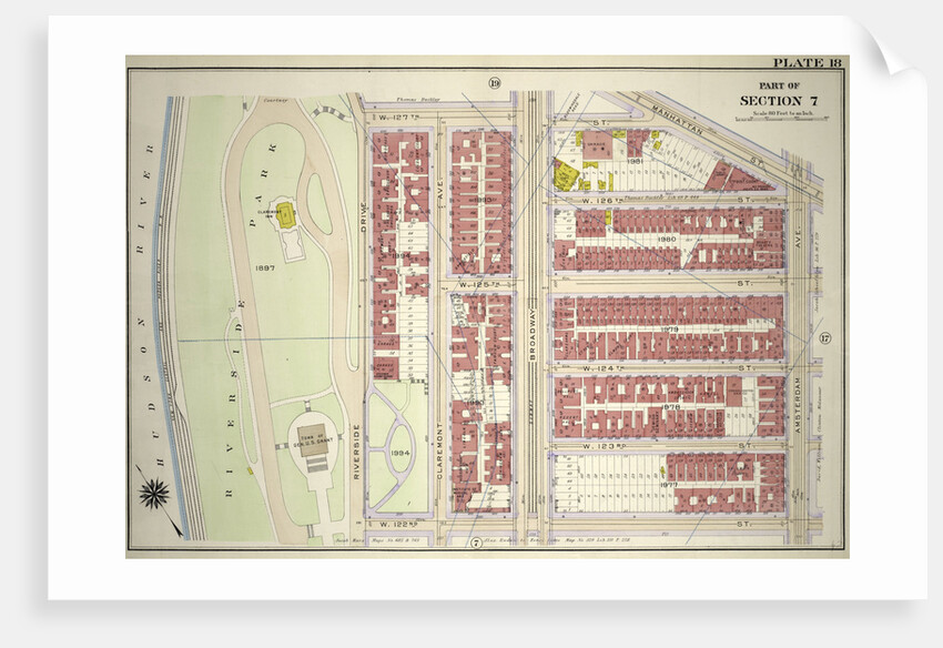 Bounded by W. 127th Street, Manhattan Street, Amsterdam Avenue, W. 122nd Street and Riverside Park Riverside Drive, New York by Anonymous