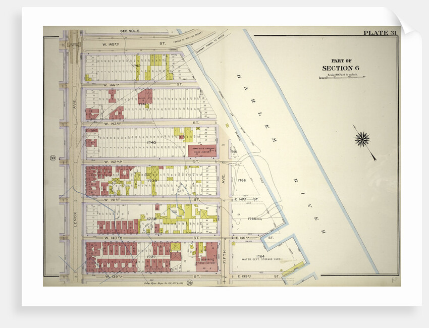 Bounded by W. 145th Street, Harlem River Fifth Avenue, W. 139th Street and Lenox Avenue, New York by Anonymous