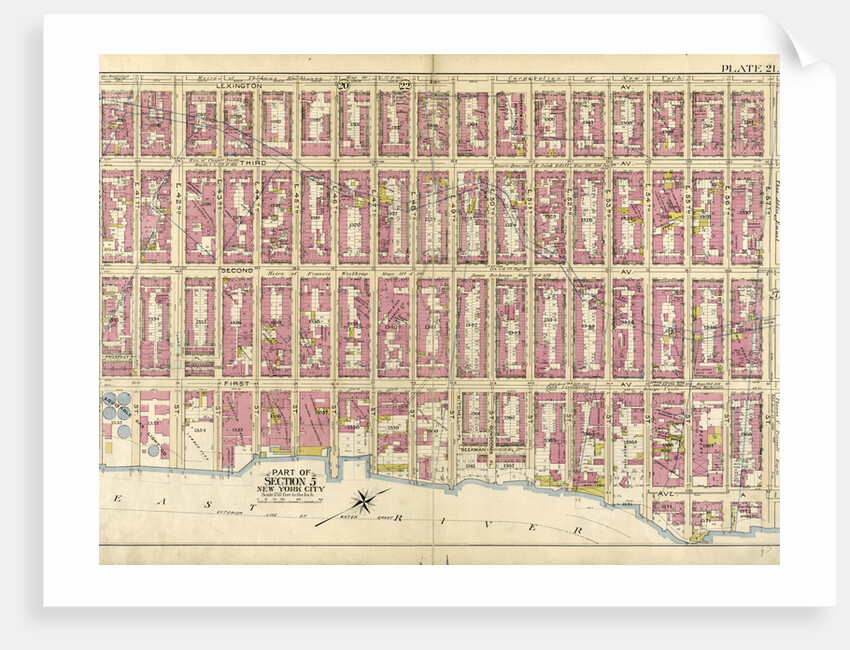 Bounded by Lexington Avenue, E. 57th Street, Avenue A, E. 54th Street, First Avenue East River, and E. 40th Street, New York by Anonymous