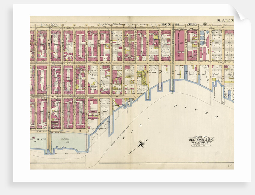 Bounded by Second Avenue, E. 101st Street, East River, Avenue B and and E. 84th Street, New York by Anonymous