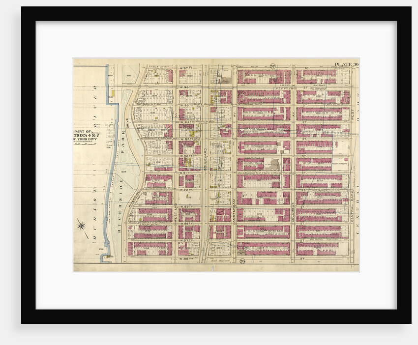 Bounded by W. 97th Street, Central Park West, W. 86th Street, and Hudson River Riverside Drive, New York by Anonymous