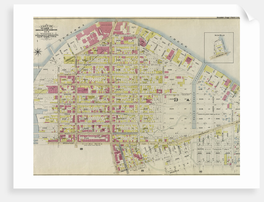 Bounded by New Town Creek Commercial Street, Ash Street, Oakland Street, Paidge Avenue, Sutton Street, Meserole Avenue, Diamond Street, Calyer Street, Manhattan Avenue, Greenpoint Avenue, West Street and Bay Street, New York by Anonymous