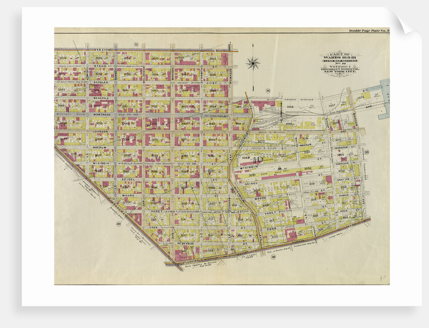 Part of Wards 16 & 18. Land Map Section, No. 10, Volume 1, Brooklyn Borough, New York City by Anonymous