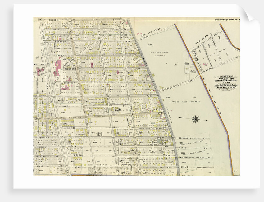 Part of Ward 26. Land Map Section, No. 13. Volume 1, Brooklyn Borough, New York City by Anonymous