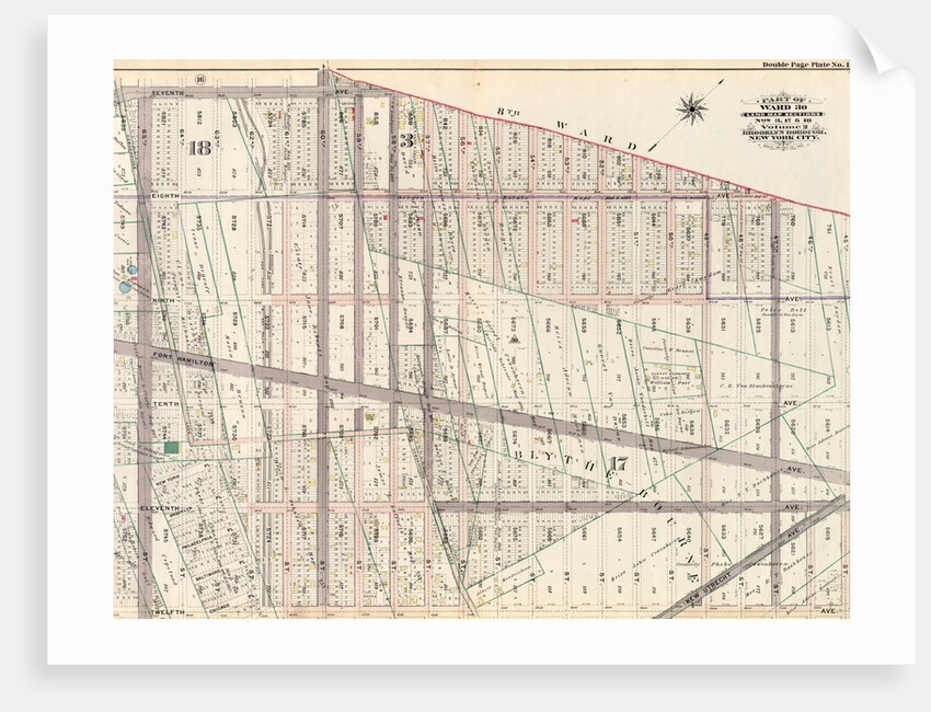 Part of Ward 30, Land Map Sections, Nos. 3, 17 & 18, Volume 2, Brooklyn Borough, New York City by Anonymous