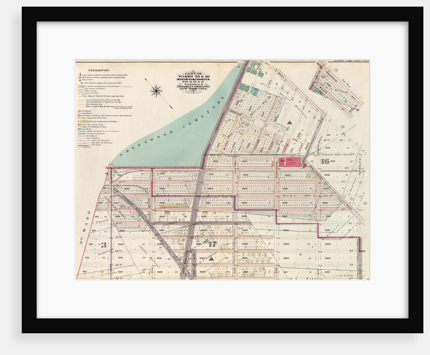 Part of Wards 29 & 30, Land Map Sections, Nos. 3, 16 & 17, Volume 2, Brooklyn Borough, New York City by Anonymous