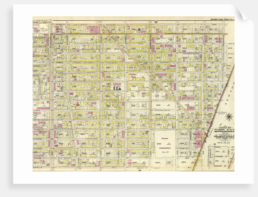 Part of Wards 27 & 28. Land Map Section, No. 11, Volume 1, Brooklyn Borough, New York City by Anonymous