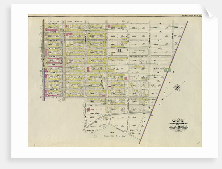 Bounded by Cornelia Street, Irving Avenue, Halsey Street, Knickerbocker Avenue, Chauncey Street, Hamburg Avenue, Granite Street, Evergreen Avenue, Cooper Street and Broadway, New York by Anonymous
