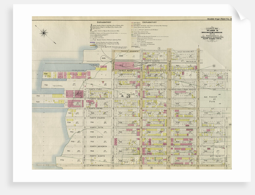 Part of Ward 8. Land Map Section, No. 3, Volume 1, Brooklyn Borough, New York City by Anonymous