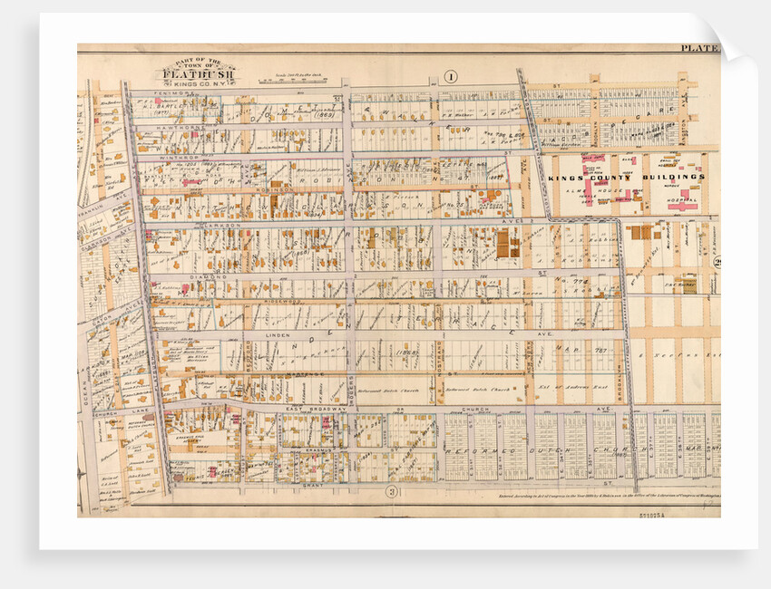 Bounded by Fenimore Street, Kingston Avenue, Winthrop Street, E. 39th Street, Linden Avenue, E. 40th Street, Grant Street, Flatbush Avenue, Church Lane, Ocean Avenue, Franklin Avenue and E. 21st Street, New York by Anonymous