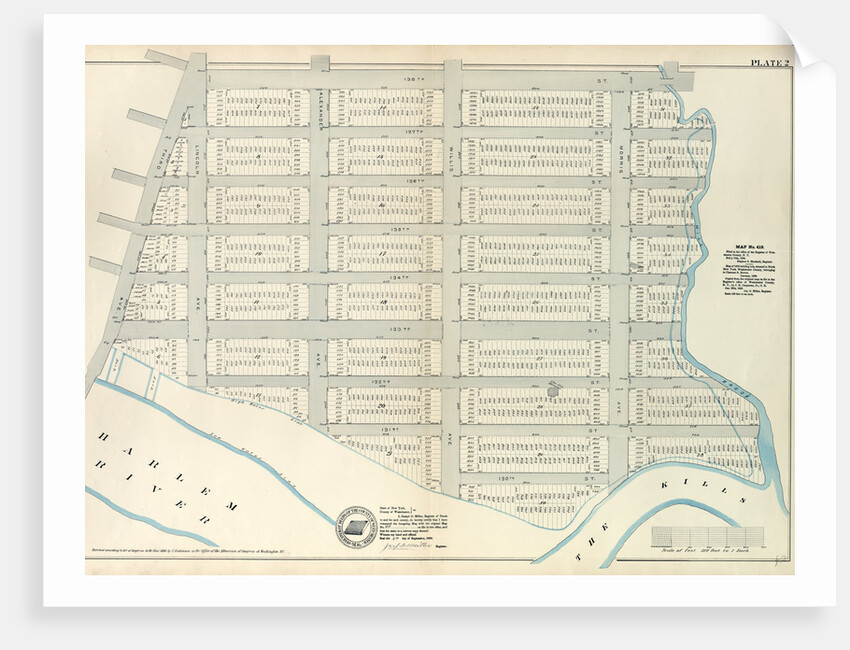 Map No. 419 Bounded by 138th Street, Mill Brook, 131st Street, Morris Avenue, 130th Street, Harlem River High Water Line and Third Avenue, New York by Anonymous