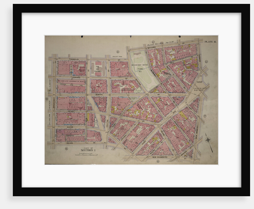 Bounded by Franklin Street, Bayard Street, Bowery, Chatham Square, New Bowery, Madison Street, New Chambers Street by Anonymous