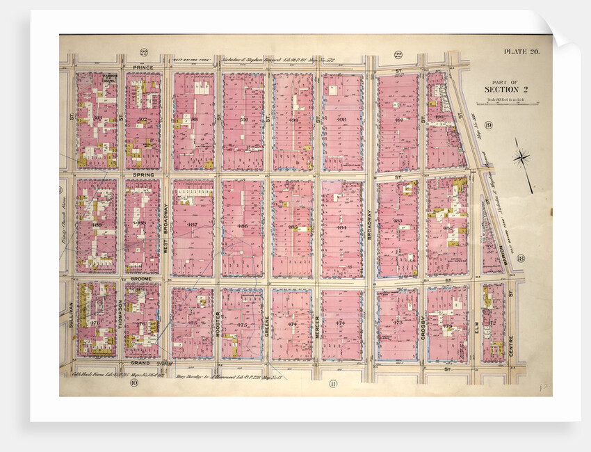 Bounded by Prince Street, Marion Street, Centre Street, Grand Street and Sullivan Street, New York by Anonymous
