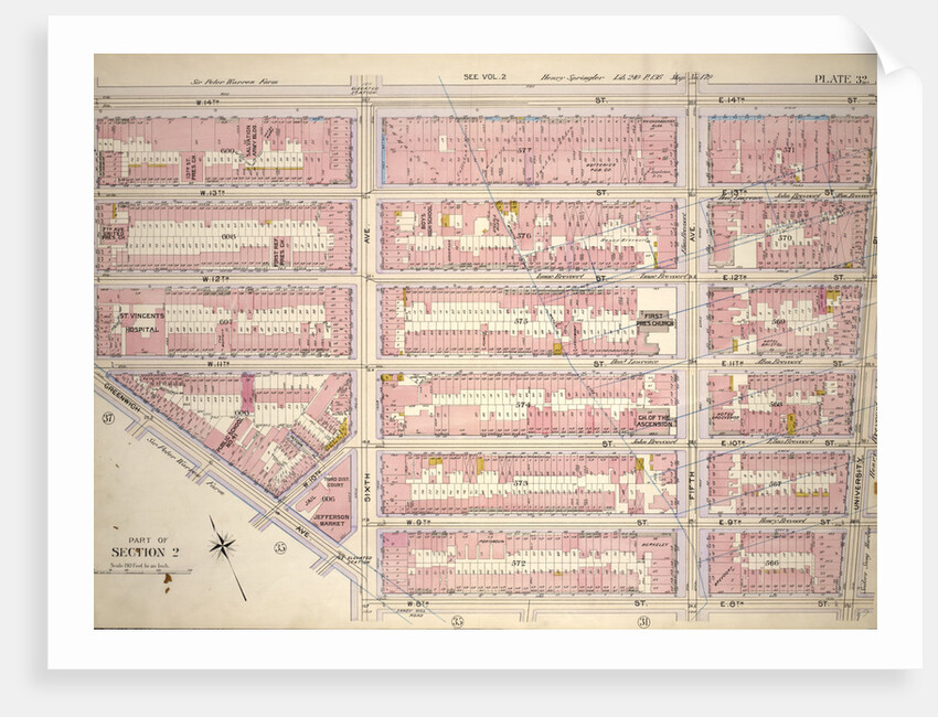 Bounded by W. 14th Street, E. 14th Street, University Place, E. 8th Street, W. 8th Street, Greenwich Avenue and Seventh Avenue, New York by Anonymous