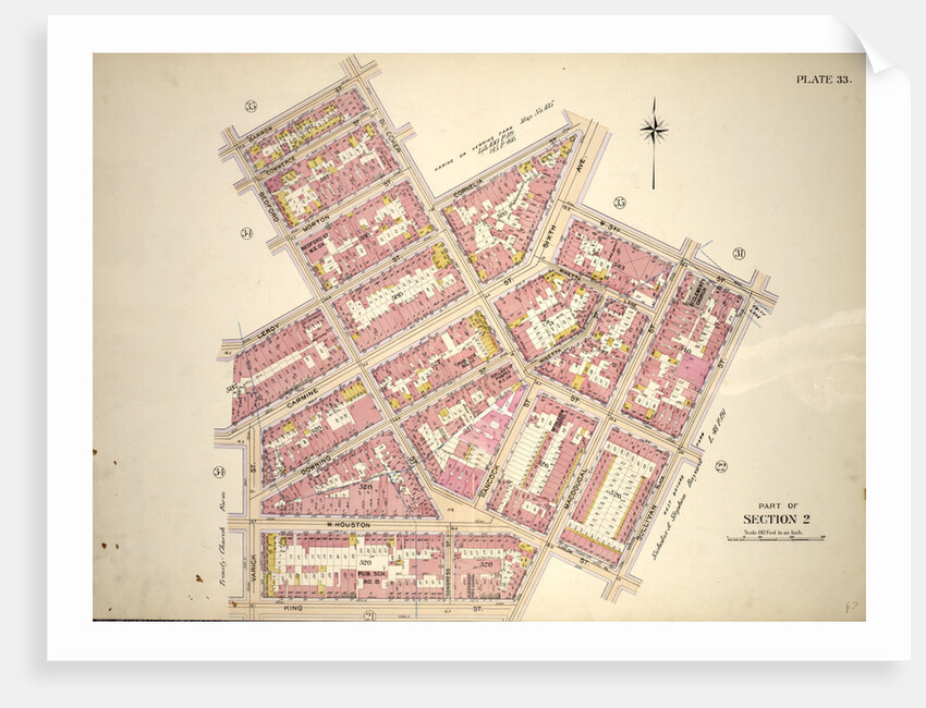 Bounded by Barrow Street, Bleecker Street, W. Houston Street, Macdougal Street, King Street, Varick Street, Leroy Street and Bedford Street, New York by Anonymous