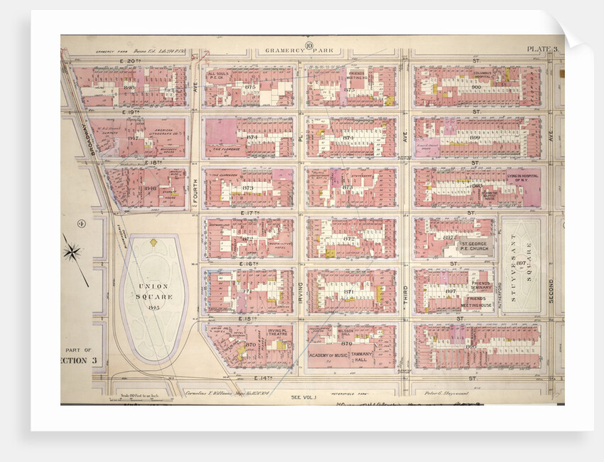 Bounded by E. 20th Street, Second Avenue, E. 14th Street and Union Square and Broadway, New York by Anonymous