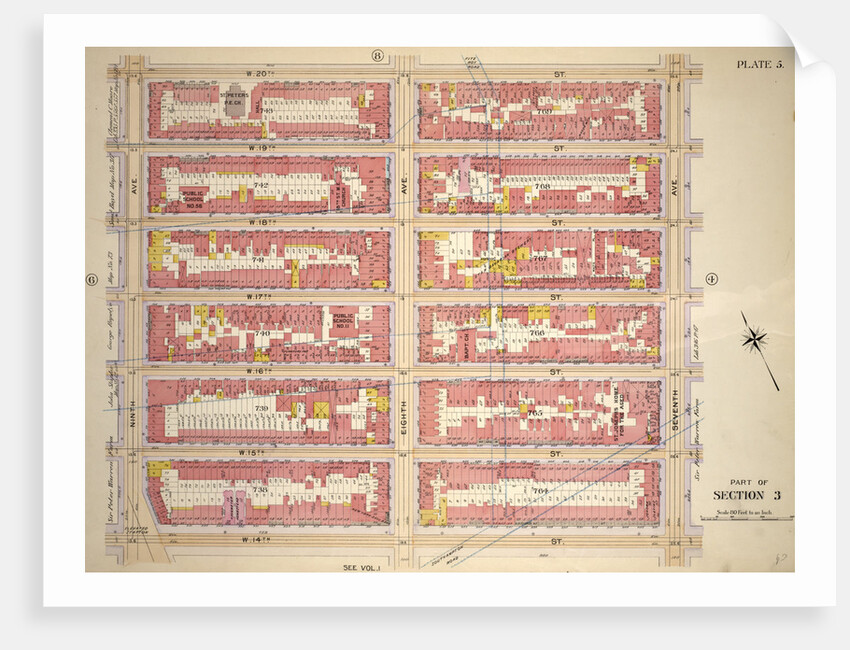 Bounded by W. 20th Street, Seventh Avenue, W. 14th Street and Ninth Avenue, New York by Anonymous