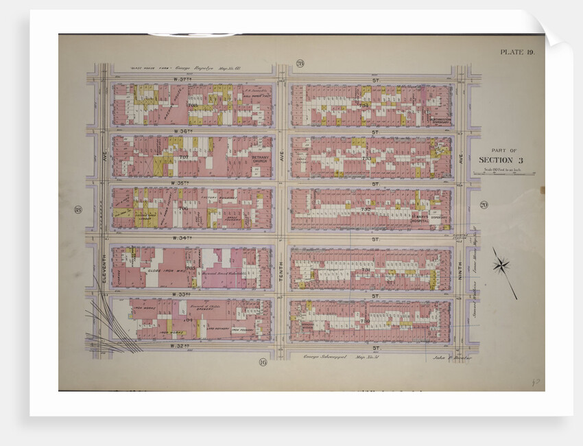Bounded by W. 37th Street, Ninth Avenue, W. 32nd Street and Eleventh Avenue, New York by Anonymous