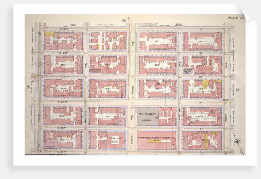 Bounded by E. 37th Street, Third Avenue, E. 32nd Street and Fifth Avenue, New York by Anonymous