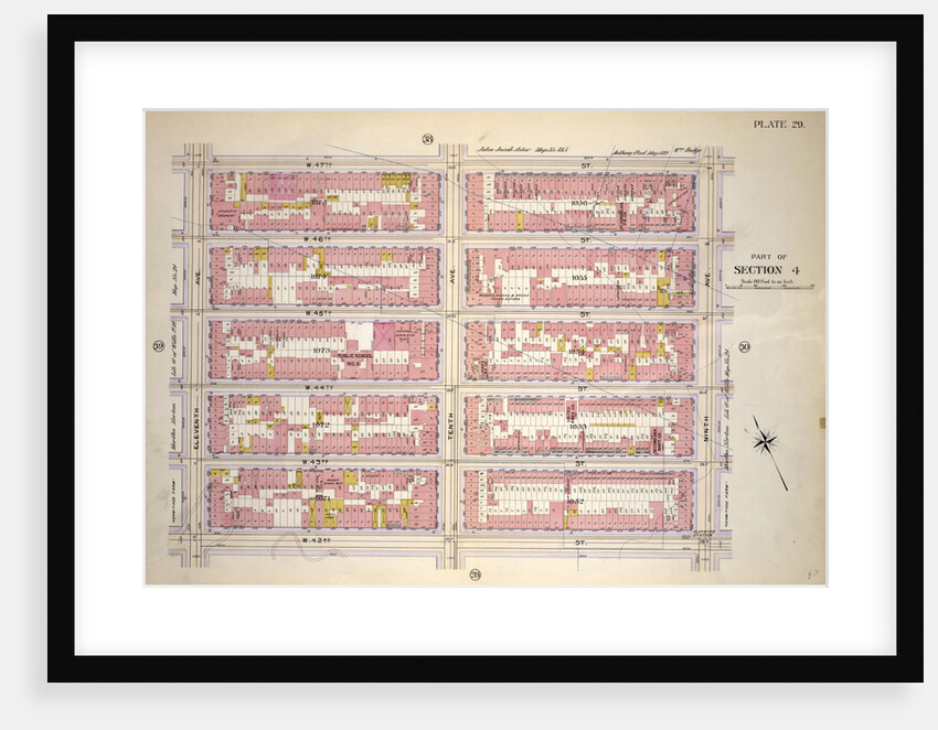 Bounded by W. 47th Street, Ninth Avenue, W. 42nd Street and Eleventh Avenue, New York by Anonymous