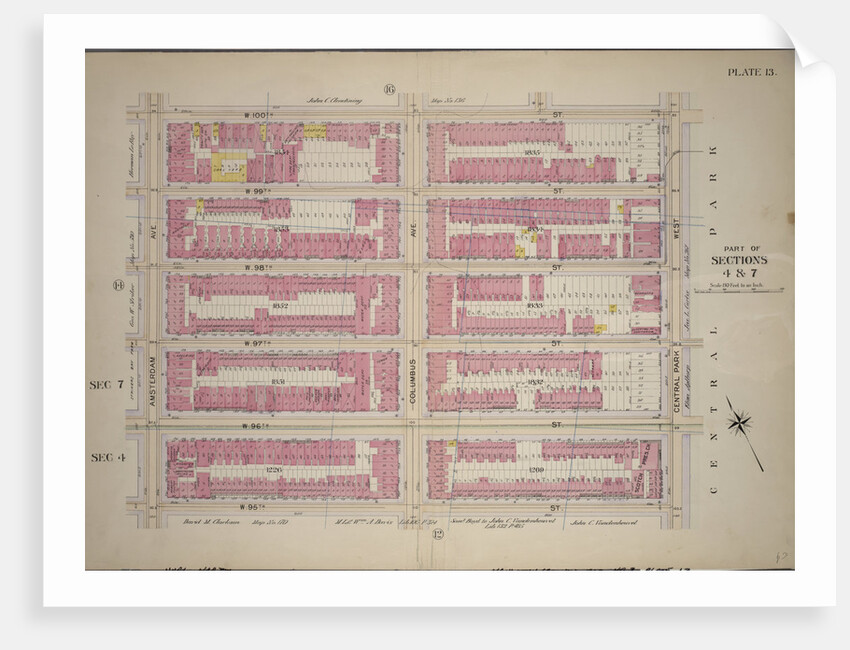 Bounded by W. 100th Street, Central Park West, W. 95th Street and Amsterdam Avenue, New York by Anonymous