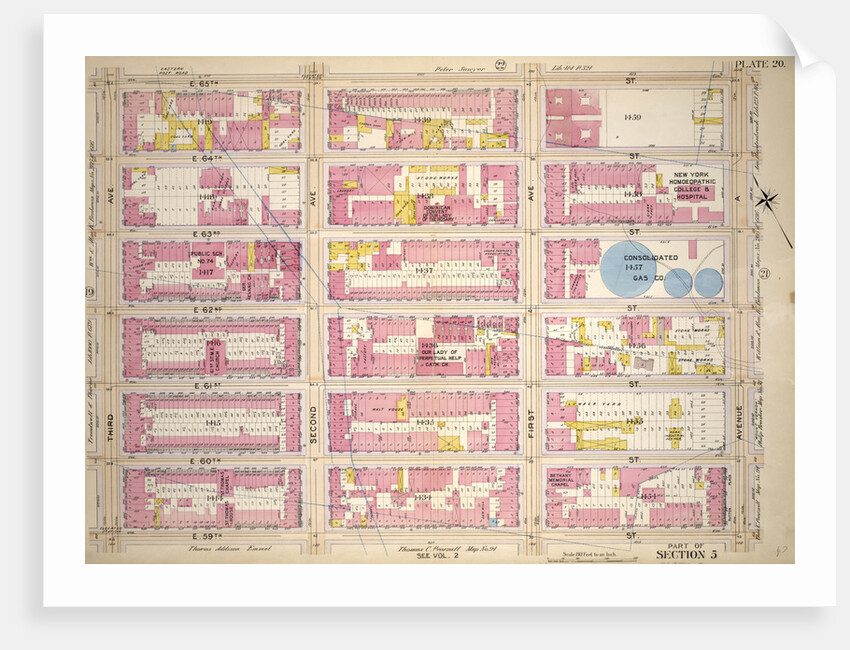 Bounded by E. 65th Street, Avenue A, Third Avenue, E. 59th Street and Third Avenue, New York by Anonymous