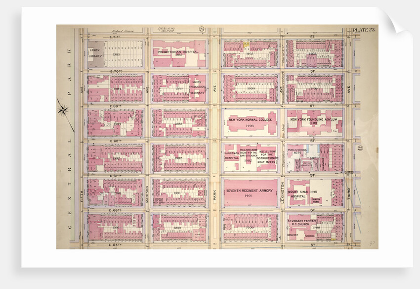 Bounded by E. 71st Street, Third Avenue, E. 65th Street and Fifth Avenue, New York by Anonymous