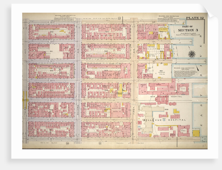 Bounded by E. 32nd Street, East River Piers First Avenue, E. 26th Street and Third Avenue, New York by Anonymous