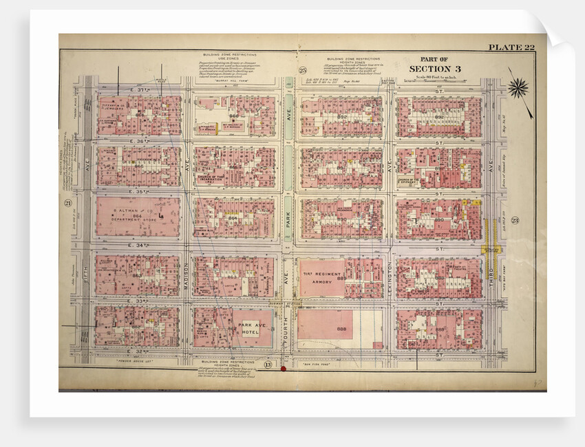 Bounded by E. 37th Street, Third Avenue, E. 32nd Street and Fifth Avenue, New York by Anonymous