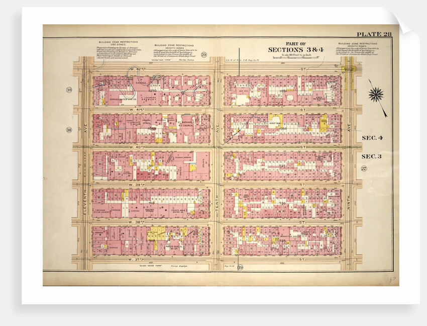 Bounded by W. 42nd Street, Ninth Avenue, W. 37th Street and Eleventh Avenue, New York by Anonymous