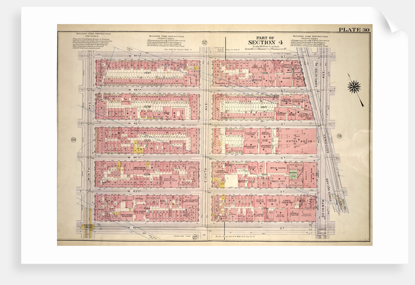 Bounded by W. 47th Street, Seventh Avenue, W. 42nd Street and Ninth Avenue, New York by Anonymous
