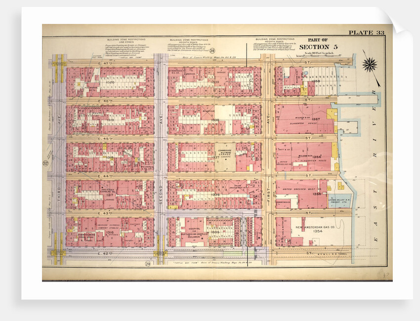 Bounded by E. 47th Street,East River Piers, First Avenue, E. 42nd Street and Third Avenue, New York by Anonymous