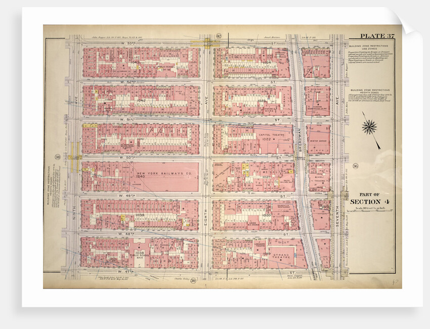 Bounded by W. 53rd Street, Seventh Avenue, W. 47th Street and Ninth Avenue, New York by Anonymous