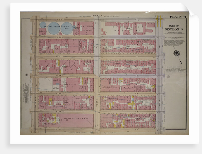 Bounded by W. 59th Street, Ninth Avenue, W. 53rd Street and Eleventh Avenue, New York by Anonymous