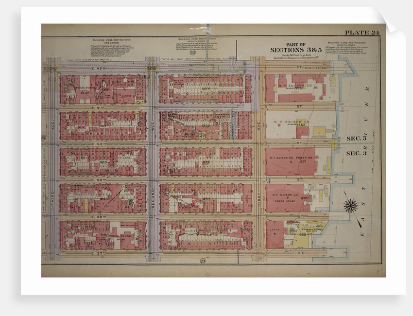 Bounded by E. 42nd Street, East River Docks First Avenue, E. 37th Street and Third Avenue, New York by Anonymous