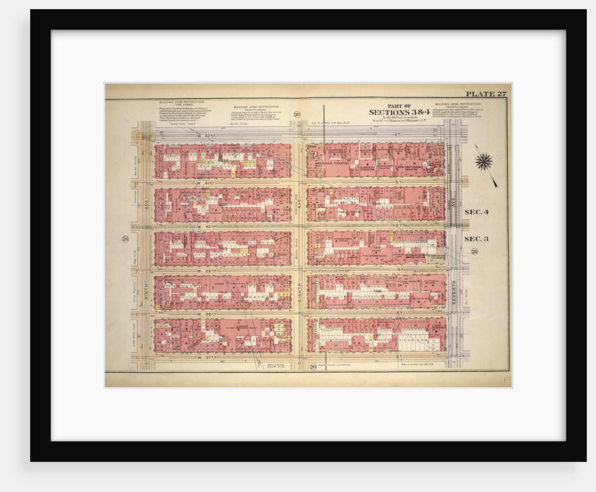 Bounded by W. 42nd Street, Seventh Avenue, W. 37th Street and Ninth Avenue, New York by Anonymous