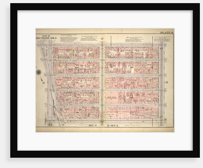 Bounded by W. 47th Street, Fifth Avenue, W. 42nd Street and Seventh Avenue, New York by Anonymous