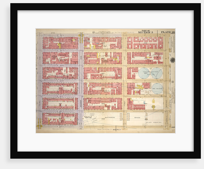 Bounded by E. 65th Street, Avenue A, E. 59th Street and Third Avenue, New York by Anonymous