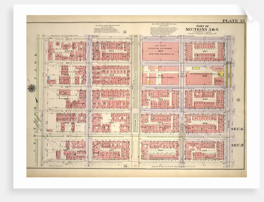 Bounded by E. 100th Street, Third Avenue, E. 95th Street and Central Park Fifth Avenue, New York by Anonymous