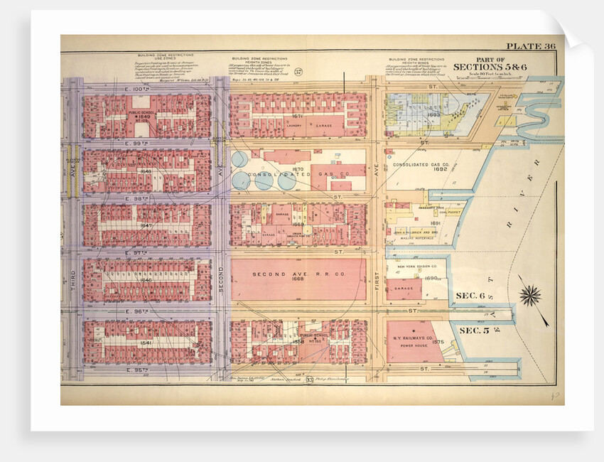 Bounded by E. 100th Street, First Avenue, E. 95th Street and Third Avenue, New York by Anonymous