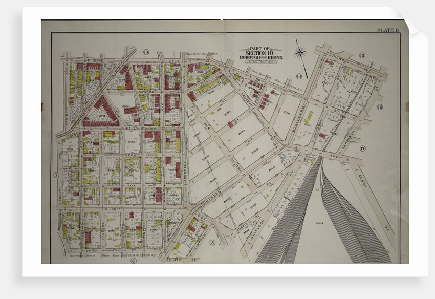 Borough of the Bronx. Bounded by E. 156th Street, Southern Boulevard, Longwood Avenue, Garrison Street, Whitlock Street, Austin Place, E. 149th Street, Timpson Place, E. 147th Street, Union Avenue, Dater Street and Trinity Ave., New York by Anonymous