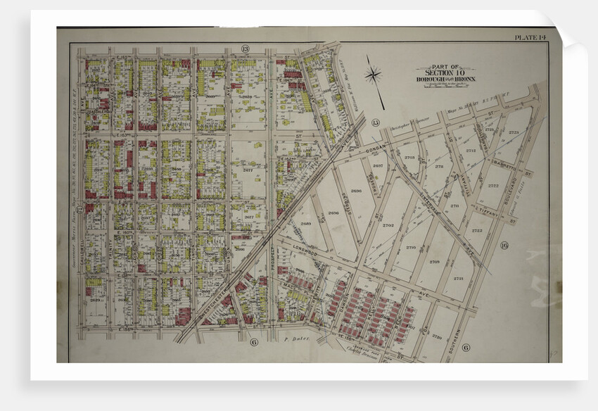 Borough of the Bronx. Bounded by E. 165th Street, Rogers Place, Dongan Street, Southern Boulevard, E. 156th Street and Cauldwell Avenue, New York by Anonymous