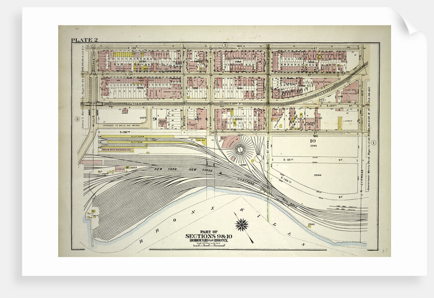 Borough of the Bronx. Bounded by E. 135th Street, Cypress Avenue, E. 132nd Street and Willis Avenue, New York by Anonymous