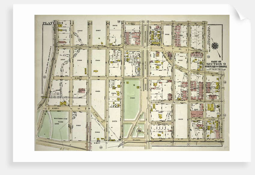 Borough of the Bronx. Bounded by E. 165th Street, Walton Avenue, E. 166th Street, Morris Avenue, E. 161st Street and Jerome Avenue, New York by Anonymous